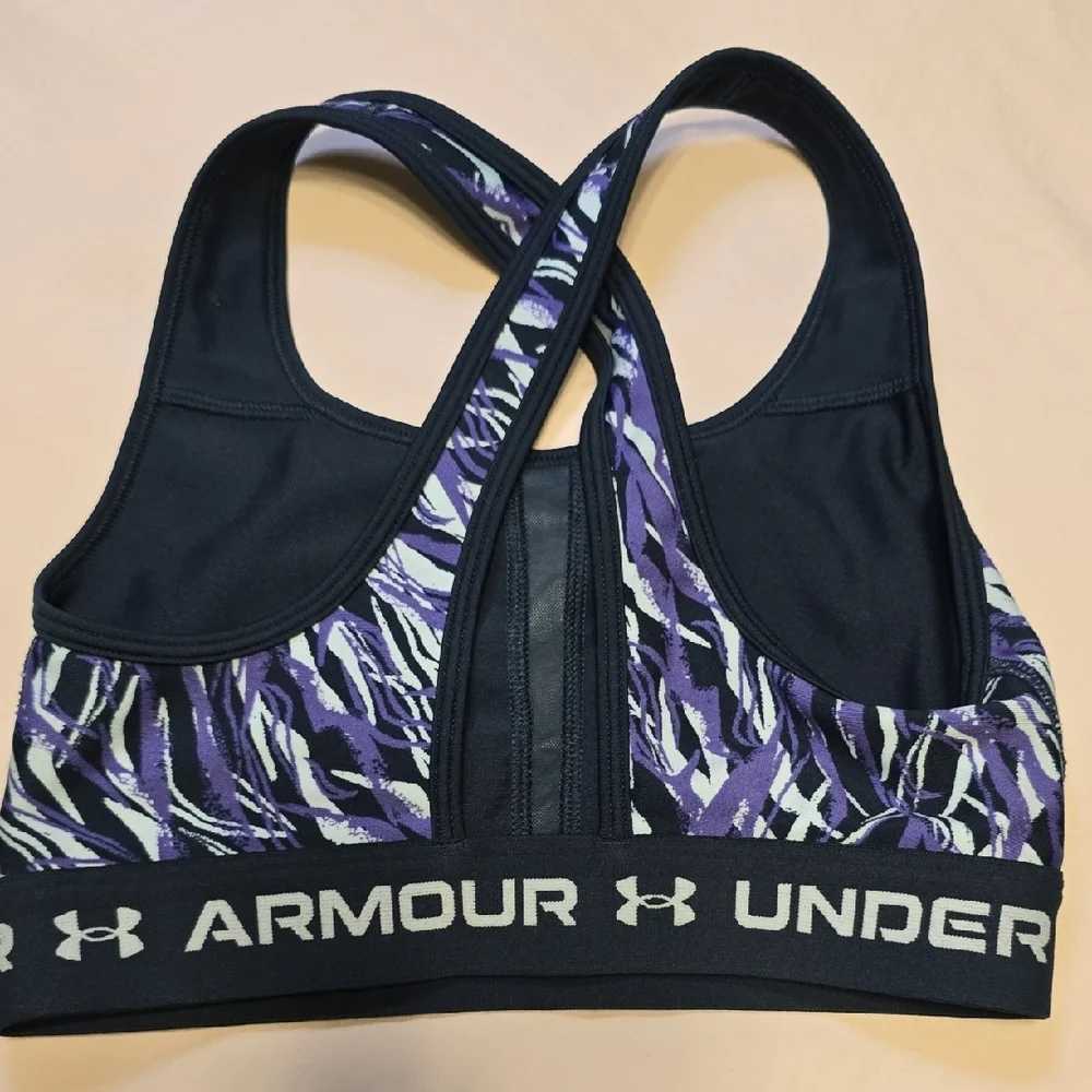Under Armour‎ Womens Sports Bra Purple Compression Small